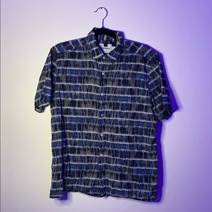 Topman Black/Blue Casual Button Down Shirt